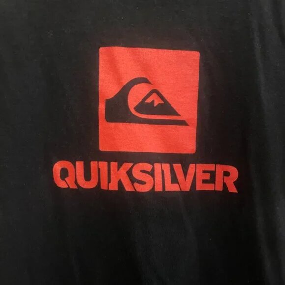 QUIKSILVER Shirt Men Small S Black Graphic Tee Surf Surfing Surfer Boards - Picture 2 of 6